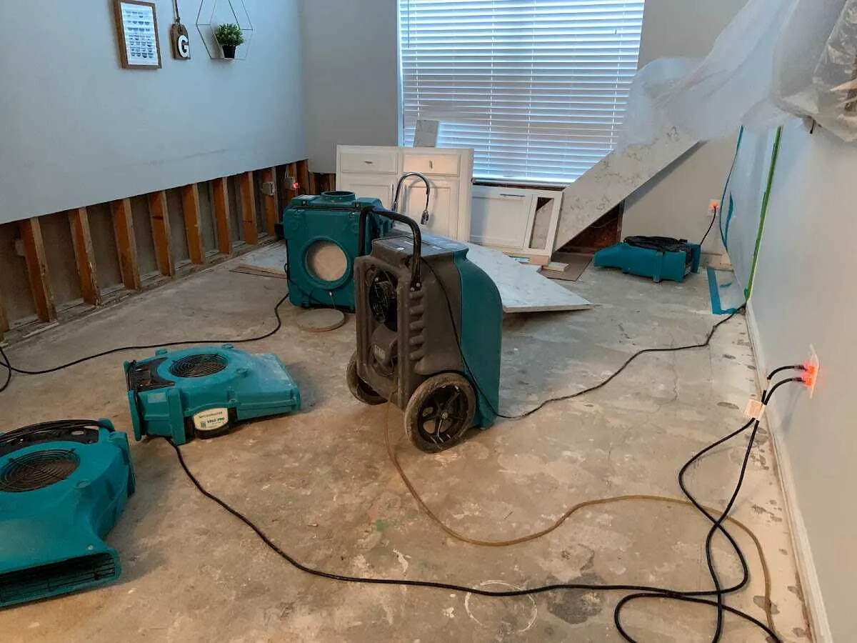 Dehumidifier in flood-cut room for Water Extraction & Removal in Muskegon